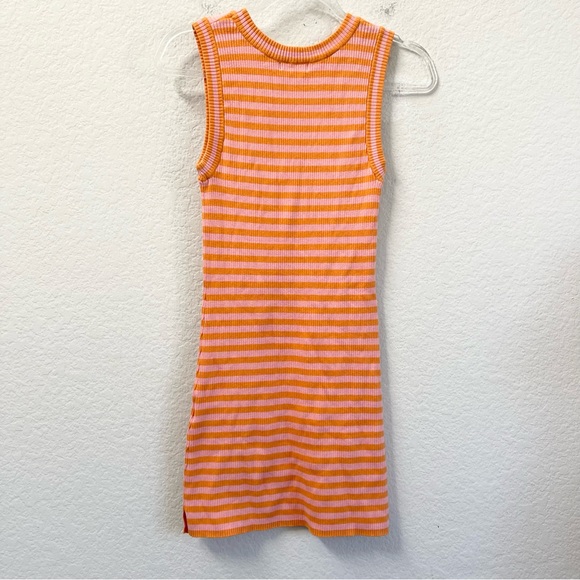 SPELL Hibiscus Lane Calypso Knit Mini Dress Striped Pink Orange Size XS - Picture 3 of 5